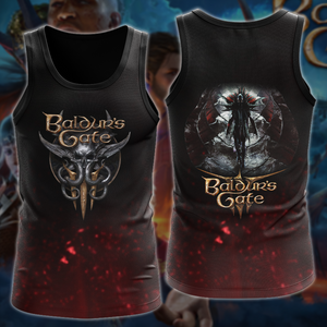 Baldur's Gate 3 Video Game All-Over T-shirt Hoodie Tank Top Hawaiian Shirt Beach Shorts Joggers Tank Top S 