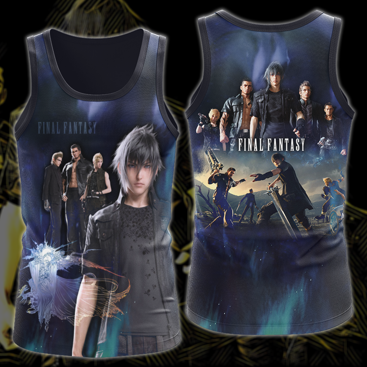 Final Fantasy XV Video Game 3D All Over Print T-shirt Tank Top Zip Hoodie Pullover Hoodie Hawaiian Shirt Beach Shorts Jogger Tank Top