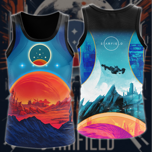 Starfield Video Game 3D All Over Printed T-shirt Tank Top Zip Hoodie Pullover Hoodie Hawaiian Shirt Beach Shorts Joggers Tank Top S 