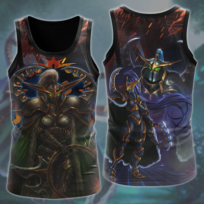 World Of Warcraft Maiev Shadowsong Video Game All Over Printed T-shirt Tank Top Zip Hoodie Pullover Hoodie Hawaiian Shirt Beach Shorts Joggers Tank Top