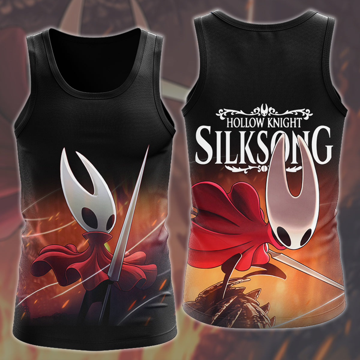 Hollow Knight: Silksong Video Game All Over Printed T-shirt Tank Top Zip Hoodie Pullover Hoodie Hawaiian Shirt Beach Shorts Joggers Tank Top