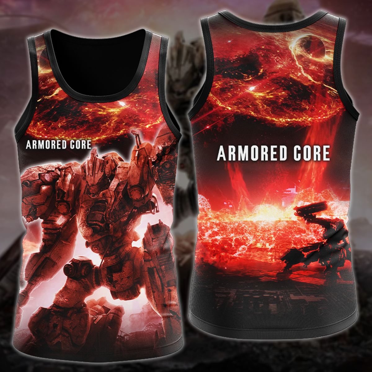 Armored Core Video Game All-Over T-shirt Hoodie Tank Top Hawaiian Shirt Beach Shorts Joggers Tank Top