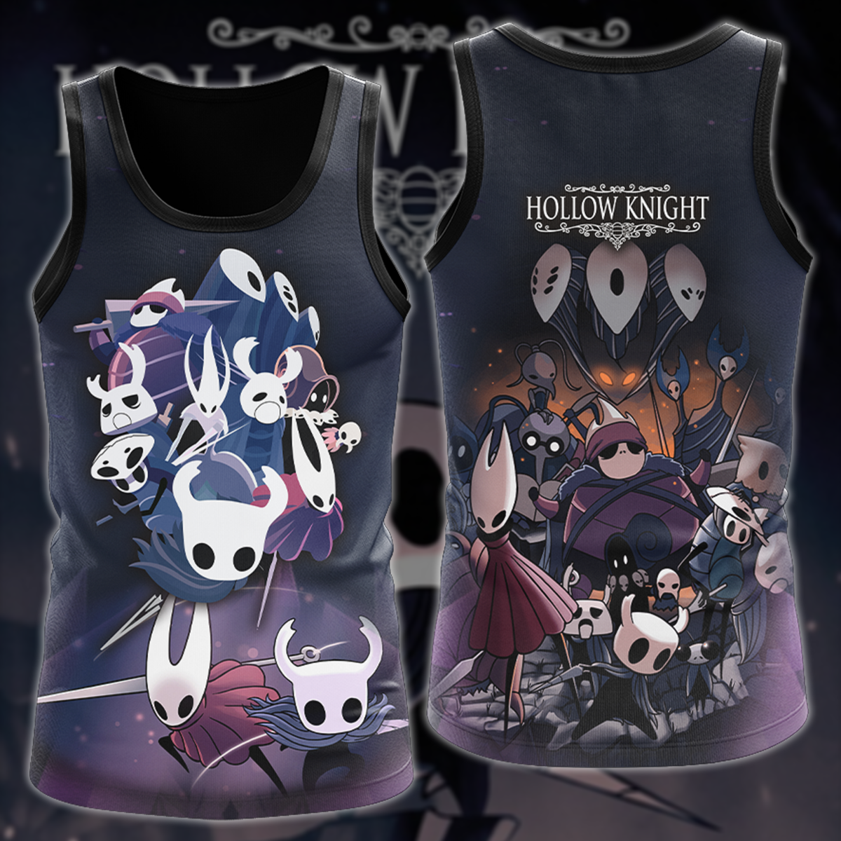 Hollow Knight Video Game 3D All Over Printed T-shirt Tank Top Zip Hoodie Pullover Hoodie Hawaiian Shirt Beach Shorts Joggers Tank Top