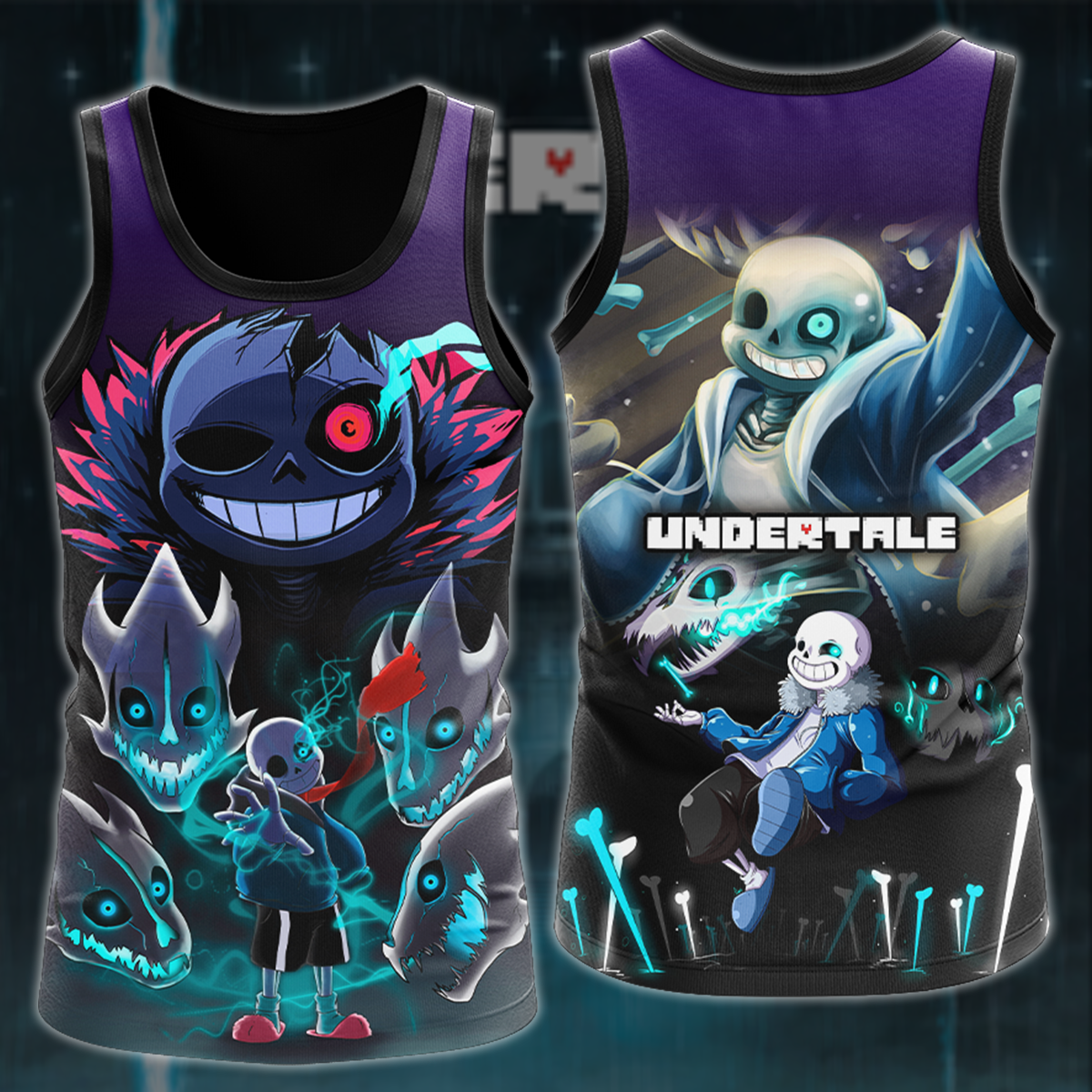Undertale Video Game 3D All Over Printed T-shirt Tank Top Zip Hoodie Pullover Hoodie Hawaiian Shirt Beach Shorts Joggers Tank Top