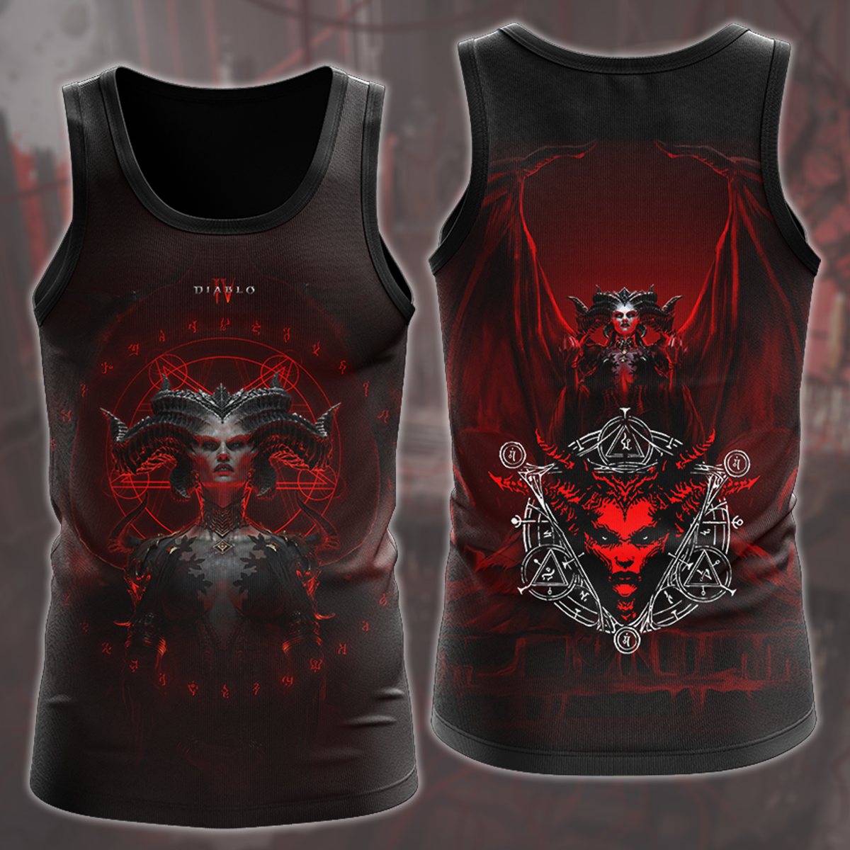 Diablo IV Video Game All Over Printed T-shirt Tank Top Zip Hoodie Pullover Hoodie Hawaiian Shirt Beach Shorts Joggers Tank Top