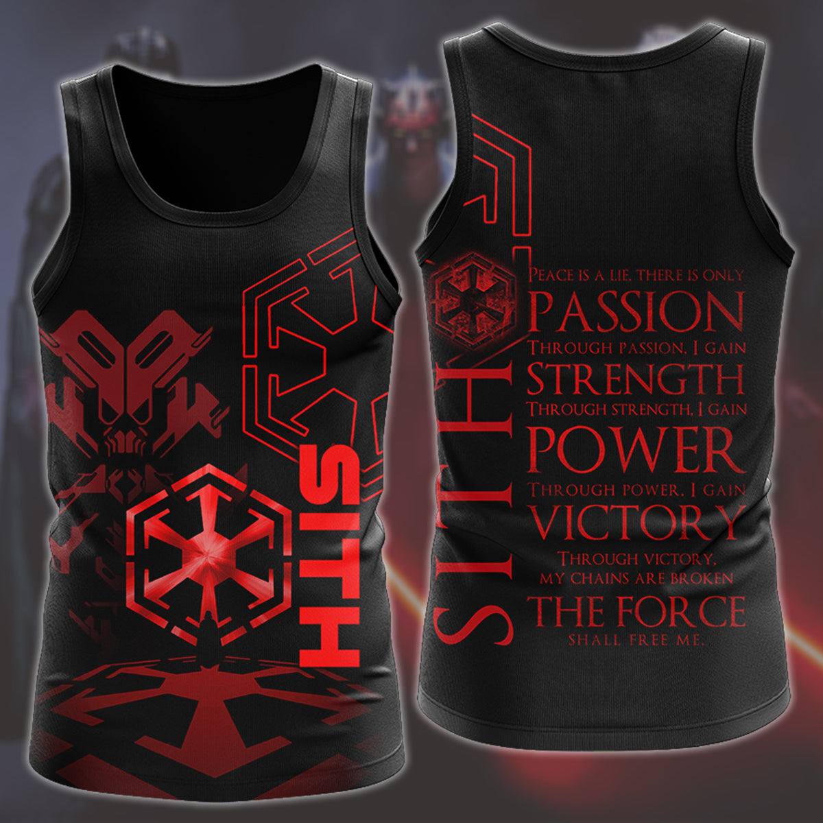 Star Wars Sith Code Unisex 3D T-shirt Tank Top