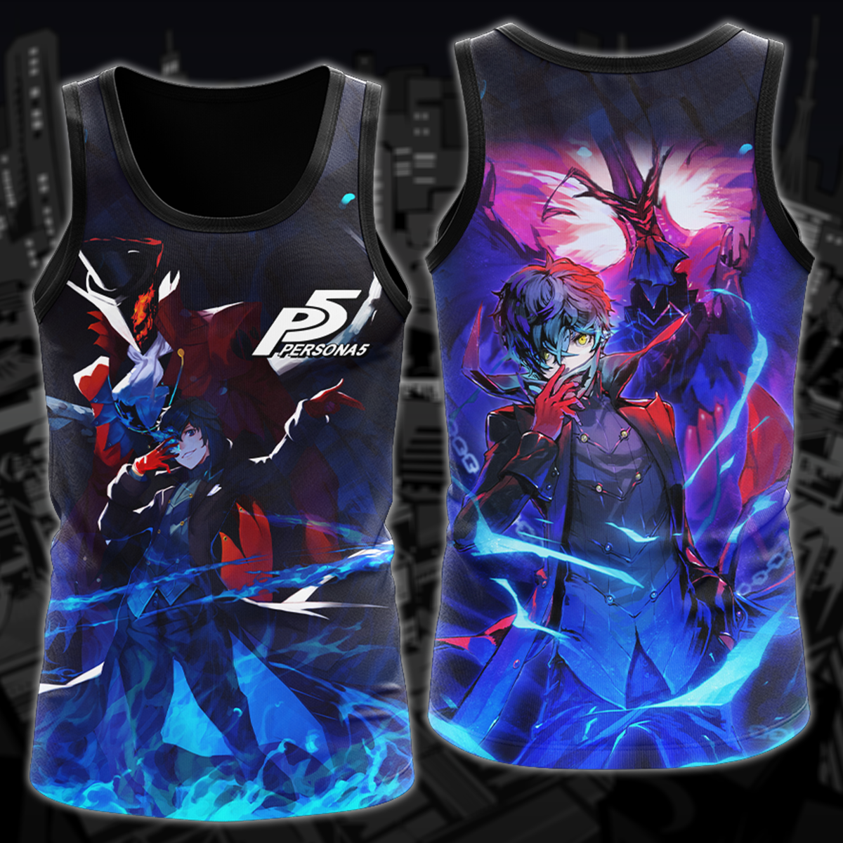 Persona 5 Video Game 3D All Over Printed T-shirt Tank Top Zip Hoodie Pullover Hoodie Hawaiian Shirt Beach Shorts Joggers Tank Top
