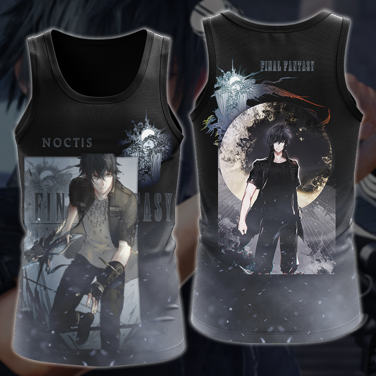 Final Fantasy XV Noctis Video Game 3D All Over Print T-shirt Tank Top Zip Hoodie Pullover Hoodie Hawaiian Shirt Beach Shorts Jogger Tank Top