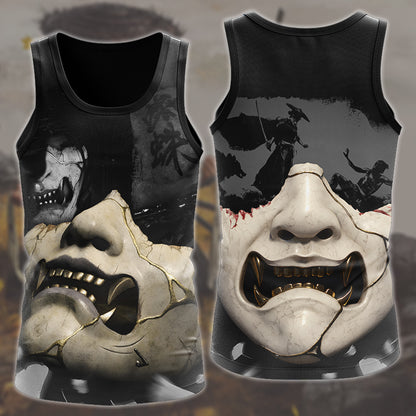Ghost of Yotei Video Game All Over Printed T-shirt Tank Top Zip Hoodie Pullover Hoodie Hawaiian Shirt Beach Shorts Joggers