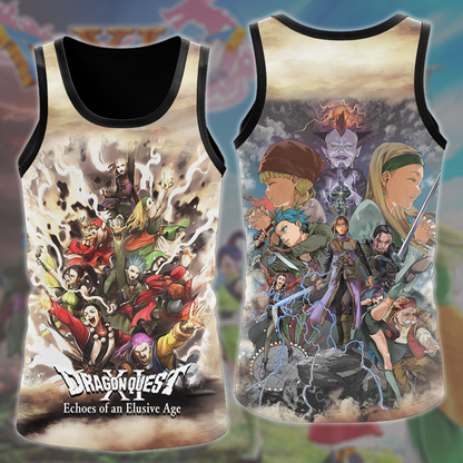 Dragon Quest XI: Echoes of an Elusive Age Video Game All Over Printed T-shirt Tank Top Zip Hoodie Pullover Hoodie Hawaiian Shirt Beach Shorts Joggers Tank Top