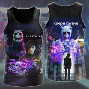 Ghostwire: Tokyo Video Game All Over Printed T-shirt Tank Top Zip Hoodie Pullover Hoodie Hawaiian Shirt Beach Shorts Joggers