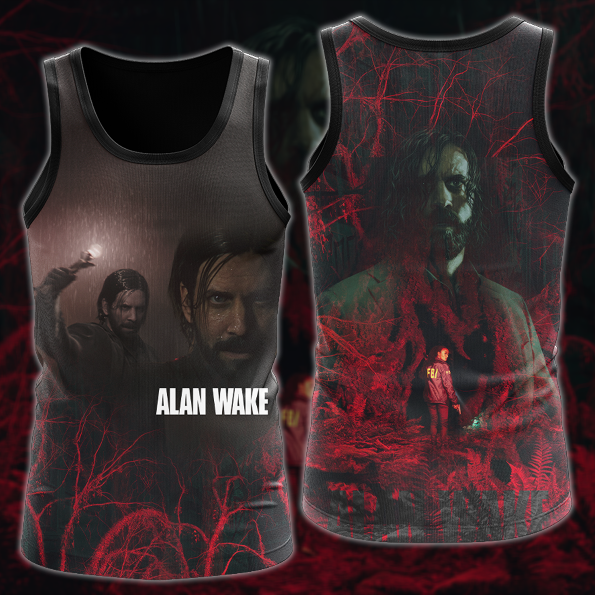 Alan Wake 2 Video Game All Over Printed T-shirt Tank Top Zip Hoodie Pullover Hoodie Hawaiian Shirt Beach Shorts Joggers Tank Top