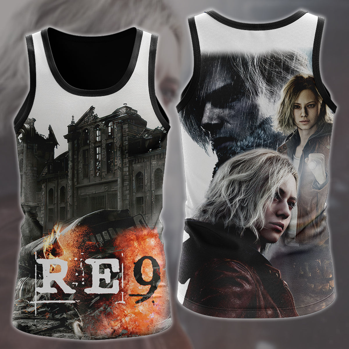 Resident Evil Requiem Video Game All Over Printed T-shirt Tank Top Zip Hoodie Pullover Hoodie Hawaiian Shirt Beach Shorts Joggers