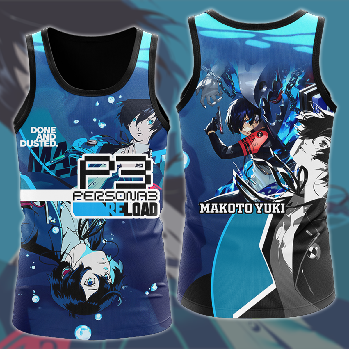 Persona 3 Reload Makoto Yuki Video Game All Over Printed T-shirt Tank Top Zip Hoodie Pullover Hoodie Hawaiian Shirt Beach Shorts Joggers Tank Top