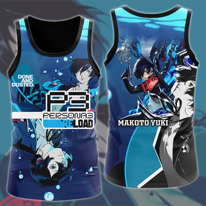 Persona 3 Reload Makoto Yuki Video Game All Over Printed T-shirt Tank Top Zip Hoodie Pullover Hoodie Hawaiian Shirt Beach Shorts Joggers Tank Top