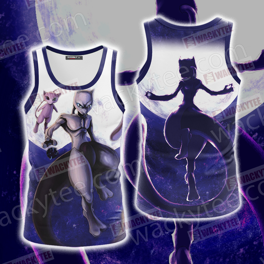 Pokemon Mewtwo Unisex 3D T-shirt Tank Top