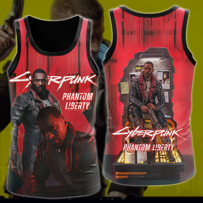 Cyberpunk 2077: Phantom Liberty Video Game All Over Printed T-shirt Tank Top Zip Hoodie Pullover Hoodie Hawaiian Shirt Beach Shorts Joggers Tank Top