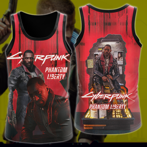 Cyberpunk 2077: Phantom Liberty Video Game All Over Printed T-shirt Tank Top Zip Hoodie Pullover Hoodie Hawaiian Shirt Beach Shorts Joggers Tank Top S 