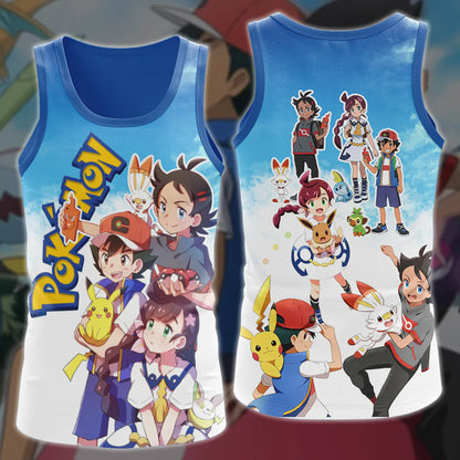 Pokemon Ash Ketchum Anime Manga 3D All Over Print T-shirt Tank Top Zip Hoodie Pullover Hoodie Hawaiian Shirt Beach Shorts Jogger Tank Top