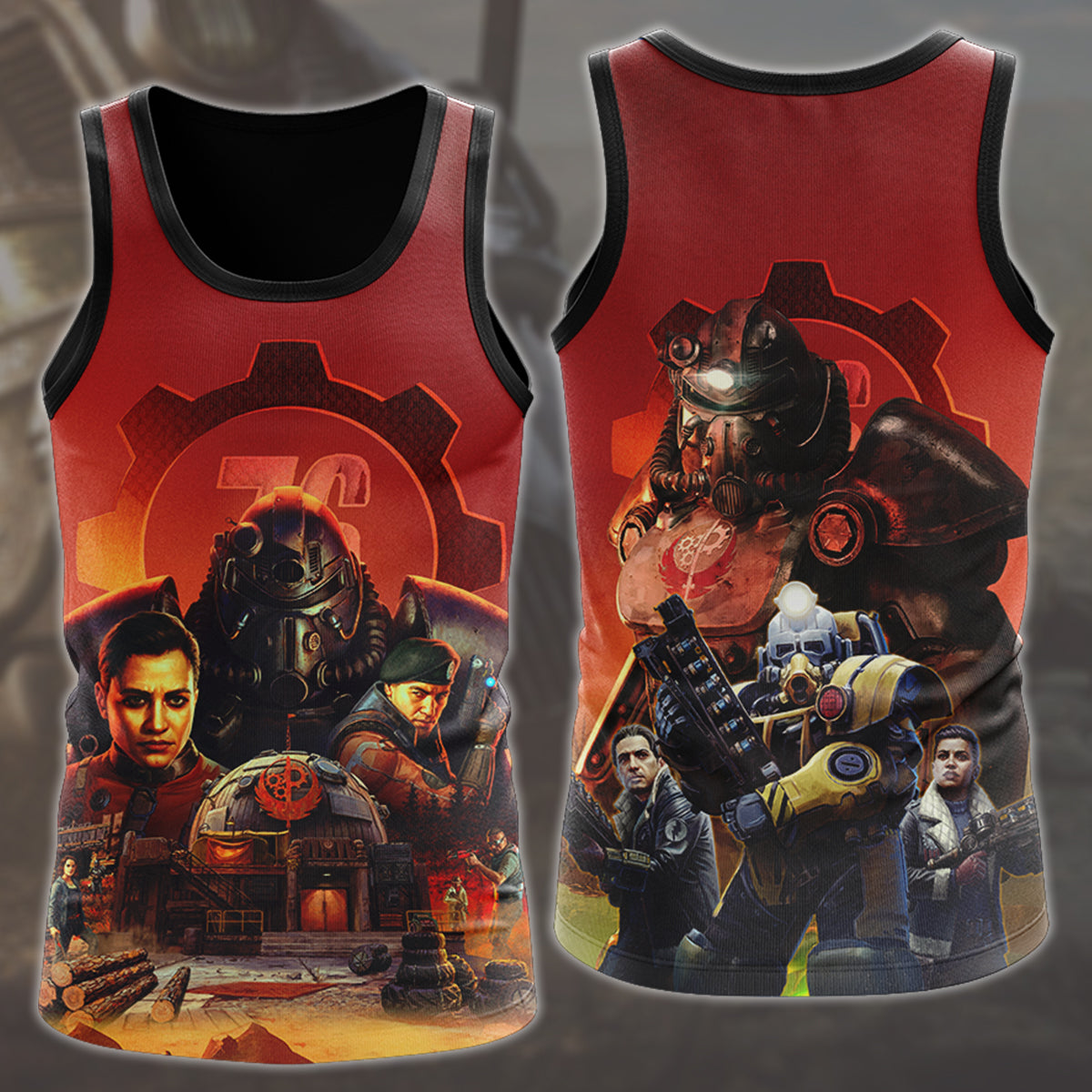 Fallout 76 Video Game All Over Printed T-shirt Tank Top Zip Hoodie Pullover Hoodie Hawaiian Shirt Beach Shorts Joggers
