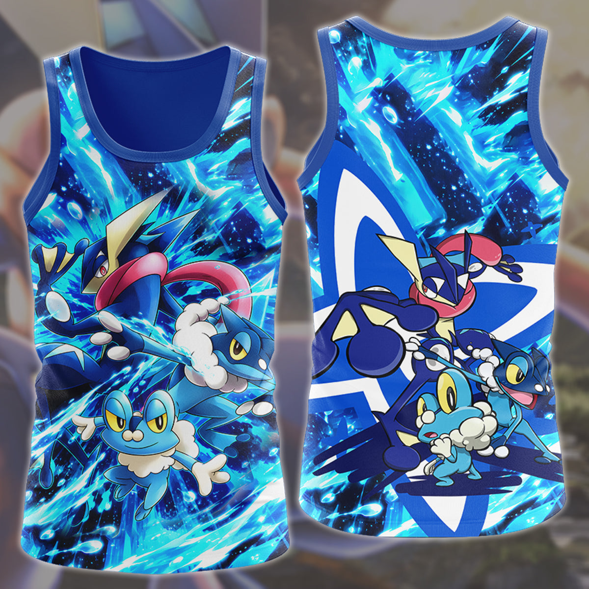 Greninja Evolution Video Game All Over Printed T-shirt Tank Top Zip Hoodie Pullover Hoodie Hawaiian Shirt Beach Shorts Joggers Tank Top