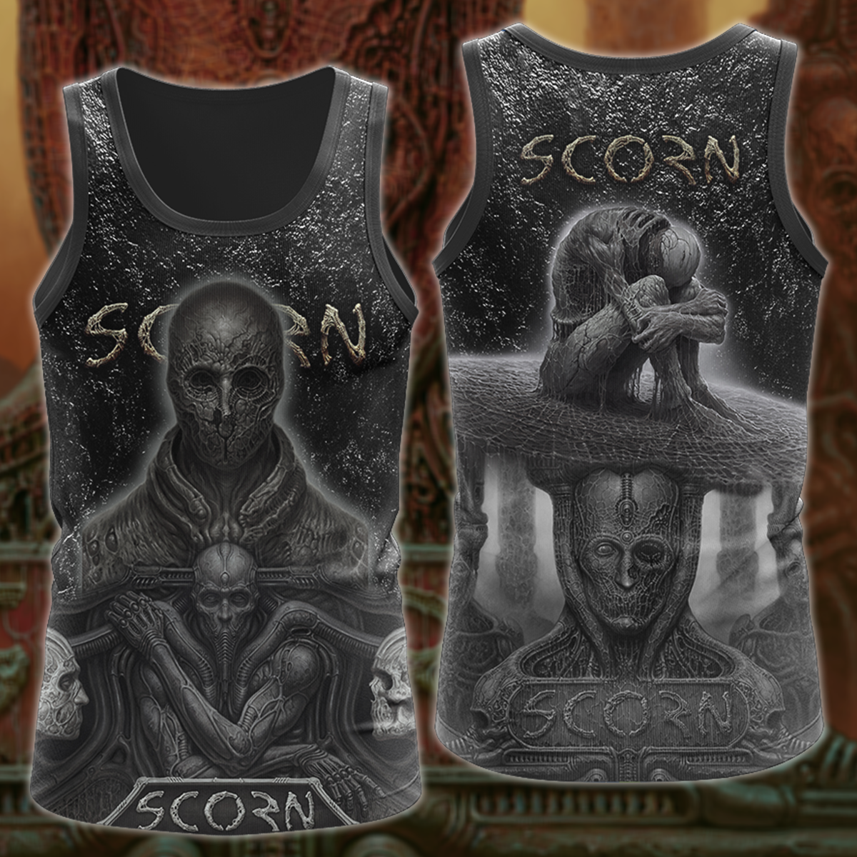 Scorn Video Game 3D All Over Print T-shirt Tank Top Zip Hoodie Pullover Hoodie Hawaiian Shirt Beach Shorts Jogger Tank Top