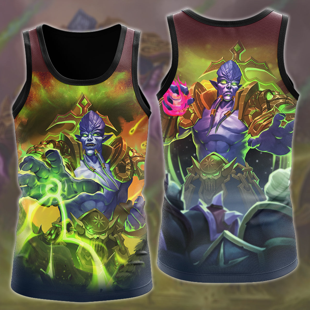 World Of Warcraft Archimonde Video Game All Over Printed T-shirt Tank Top Zip Hoodie Pullover Hoodie Hawaiian Shirt Beach Shorts Joggers Tank Top