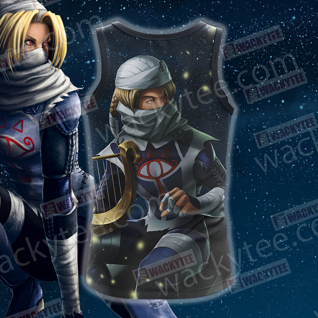 The Legend of Zelda Ocarina of Time - Sheik Unisex 3D T-shirt