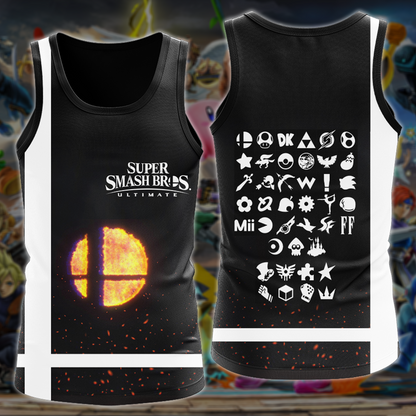 Super Smash Bros. Ultimate Video Game All Over Printed T-shirt Tank Top Zip Hoodie Pullover Hoodie Hawaiian Shirt Beach Shorts Joggers Tank Top