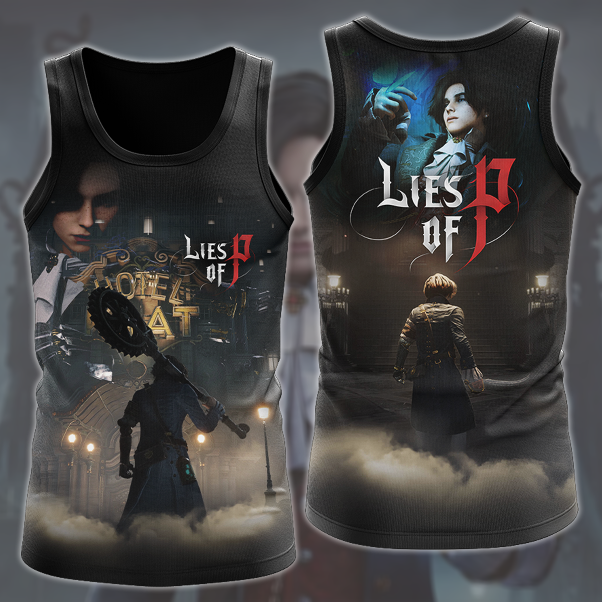 Lies of P Video Game All Over Printed T-shirt Tank Top Zip Hoodie Pullover Hoodie Hawaiian Shirt Beach Shorts Joggers Tank Top