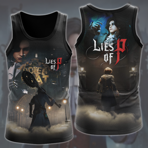 Lies of P Video Game All Over Printed T-shirt Tank Top Zip Hoodie Pullover Hoodie Hawaiian Shirt Beach Shorts Joggers Tank Top S 