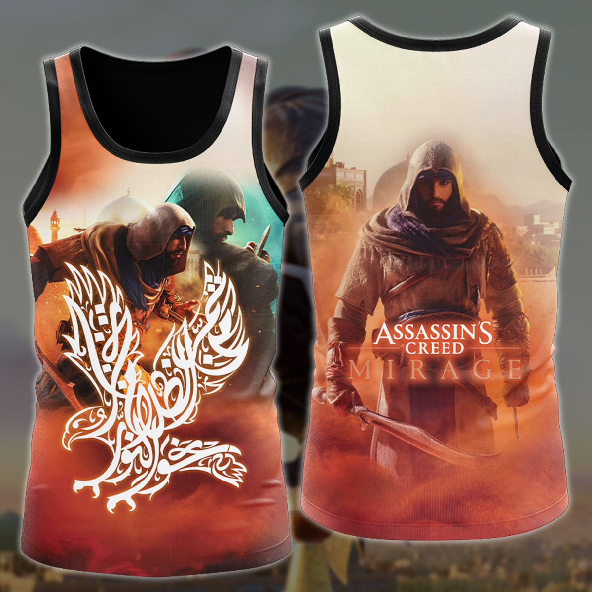 Assassin's Creed Mirage Video Game All Over Printed T-shirt Tank Top Zip Hoodie Pullover Hoodie Hawaiian Shirt Beach Shorts Joggers Tank Top