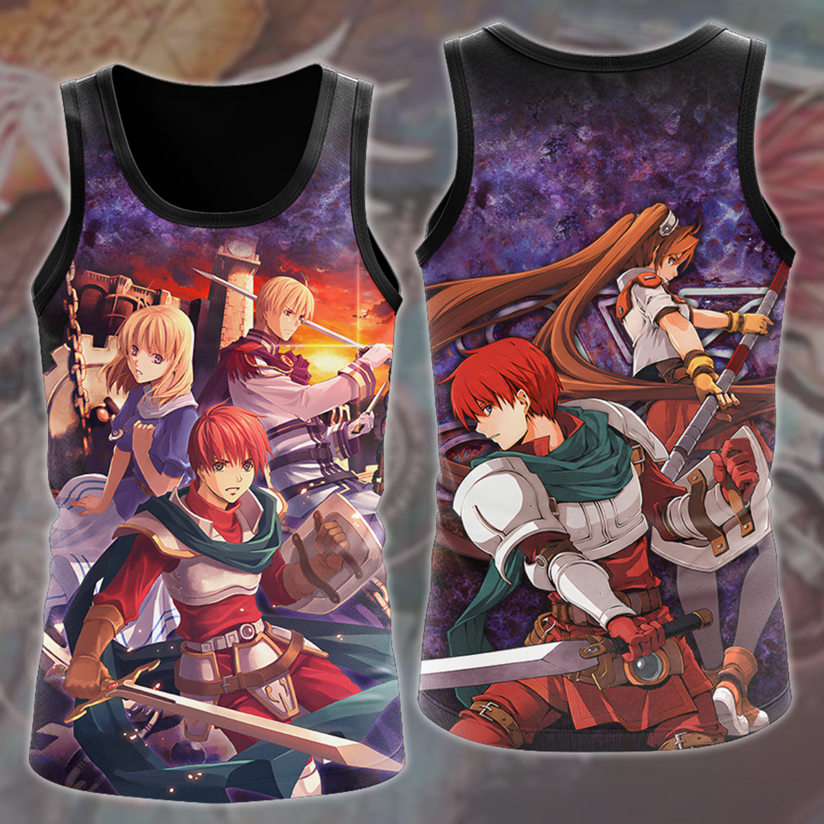 Ys Adol Christin Video Game All Over Printed T-shirt Tank Top Zip Hoodie Pullover Hoodie Hawaiian Shirt Beach Shorts Joggers