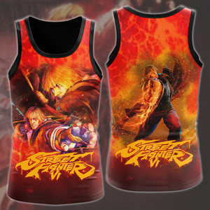 Street Fighter 6 Ken Video Game All Over Printed T-shirt Tank Top Zip Hoodie Pullover Hoodie Hawaiian Shirt Beach Shorts Joggers Tank Top S 