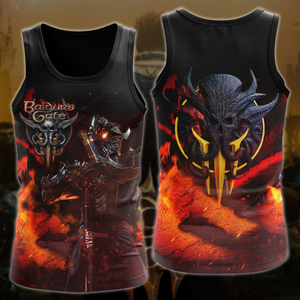 Baldur's Gate 3 Video Game All Over Printed T-shirt Tank Top Zip Hoodie Pullover Hoodie Hawaiian Shirt Beach Shorts Joggers Tank Top S 