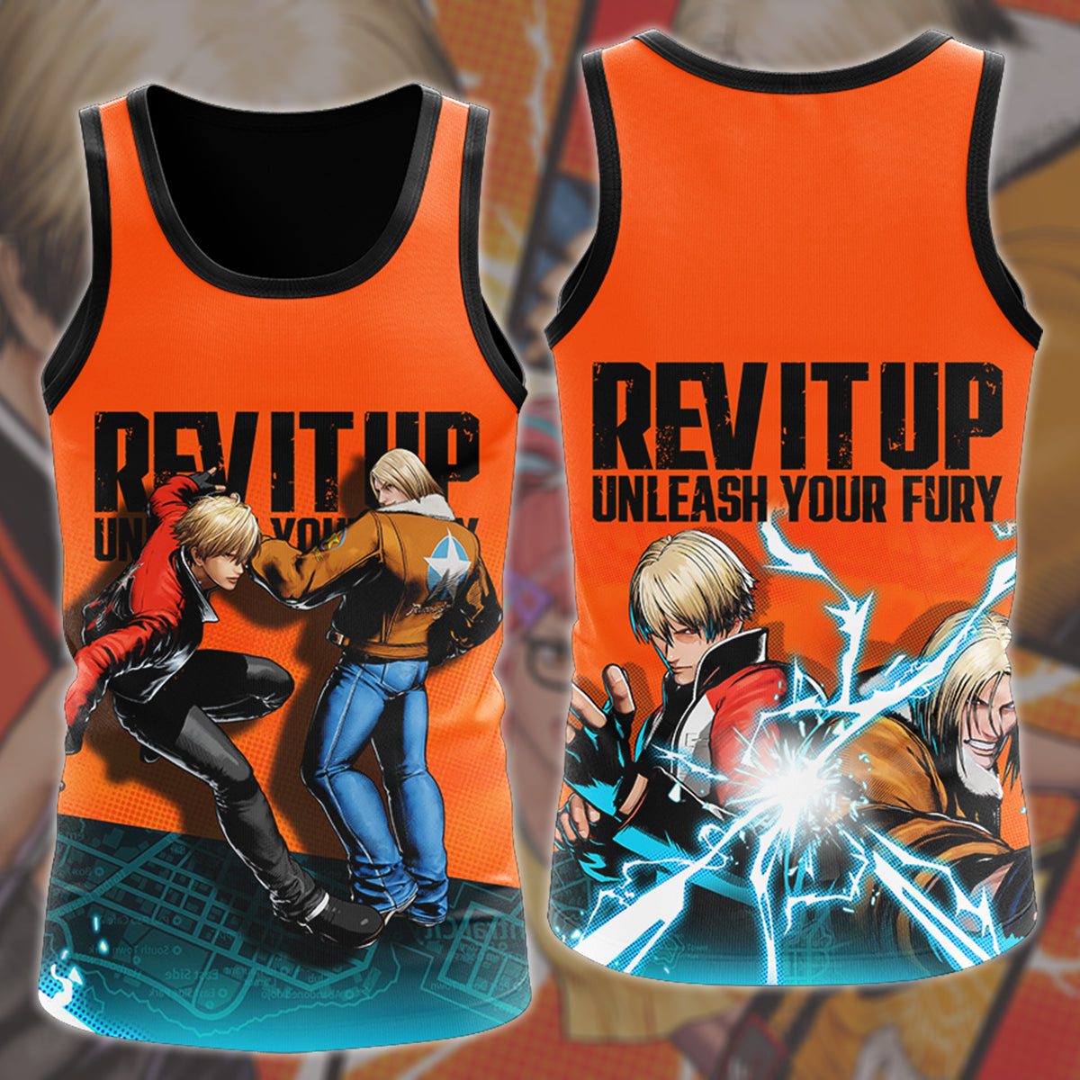 Fatal Fury: City of the Wolves Video Game All Over Printed T-shirt Tank Top Zip Hoodie Pullover Hoodie Hawaiian Shirt Beach Shorts Joggers Tank Top