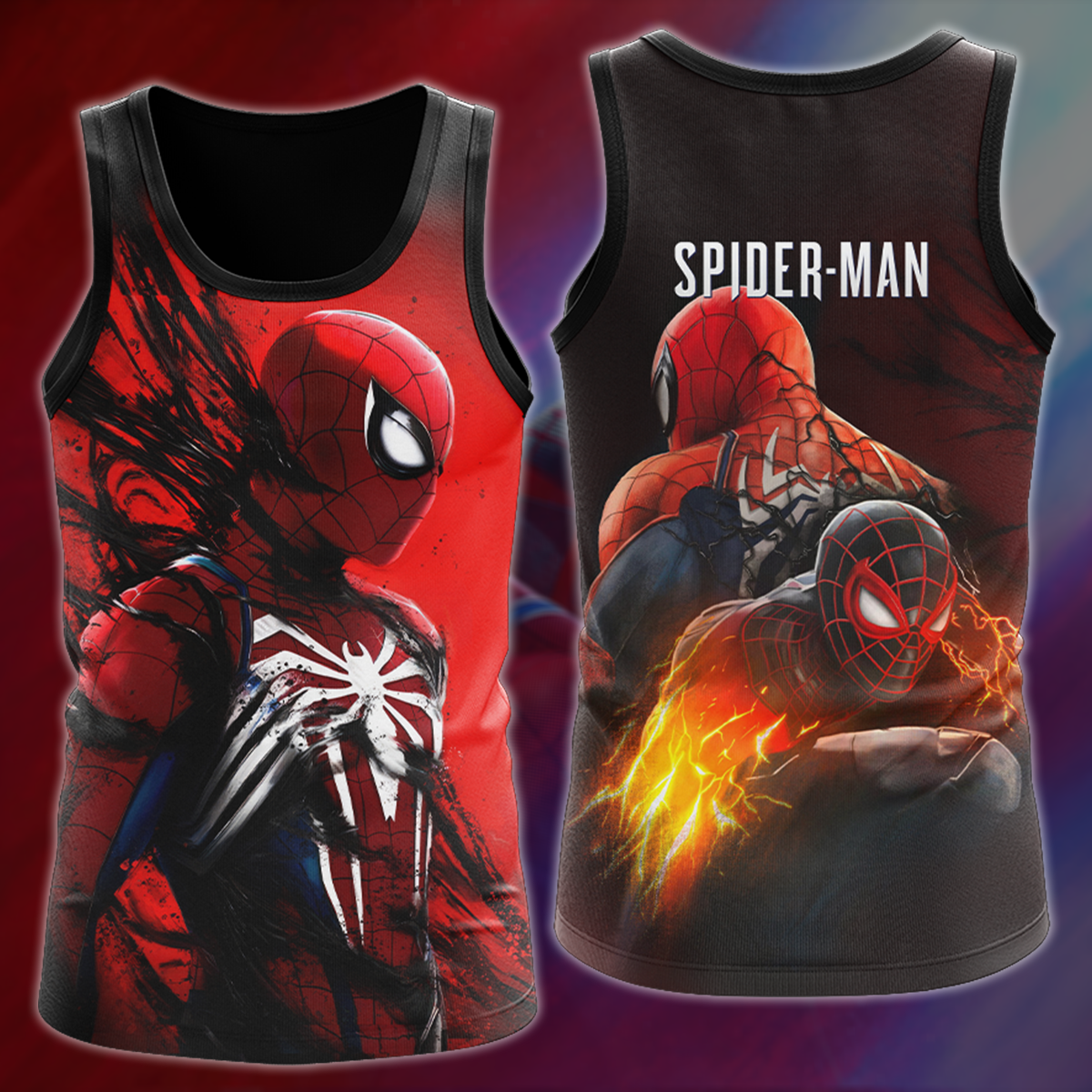 Spider-Man 2 Video Game All Over Printed T-shirt Tank Top Zip Hoodie Pullover Hoodie Hawaiian Shirt Beach Shorts Joggers Tank Top