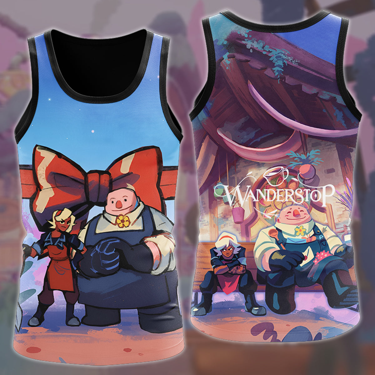 Wanderstop Video Game All Over Printed T-shirt Tank Top Zip Hoodie Pullover Hoodie Hawaiian Shirt Beach Shorts Joggers Tank Top