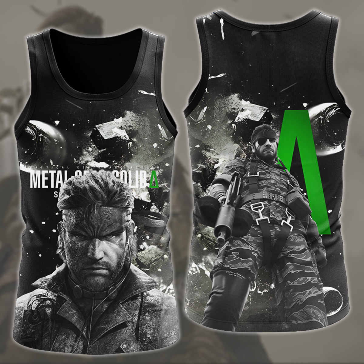 Metal Gear Solid: Snake Eater Video Game All Over Printed T-shirt Tank Top Zip Hoodie Pullover Hoodie Hawaiian Shirt Beach Shorts Joggers Tank Top