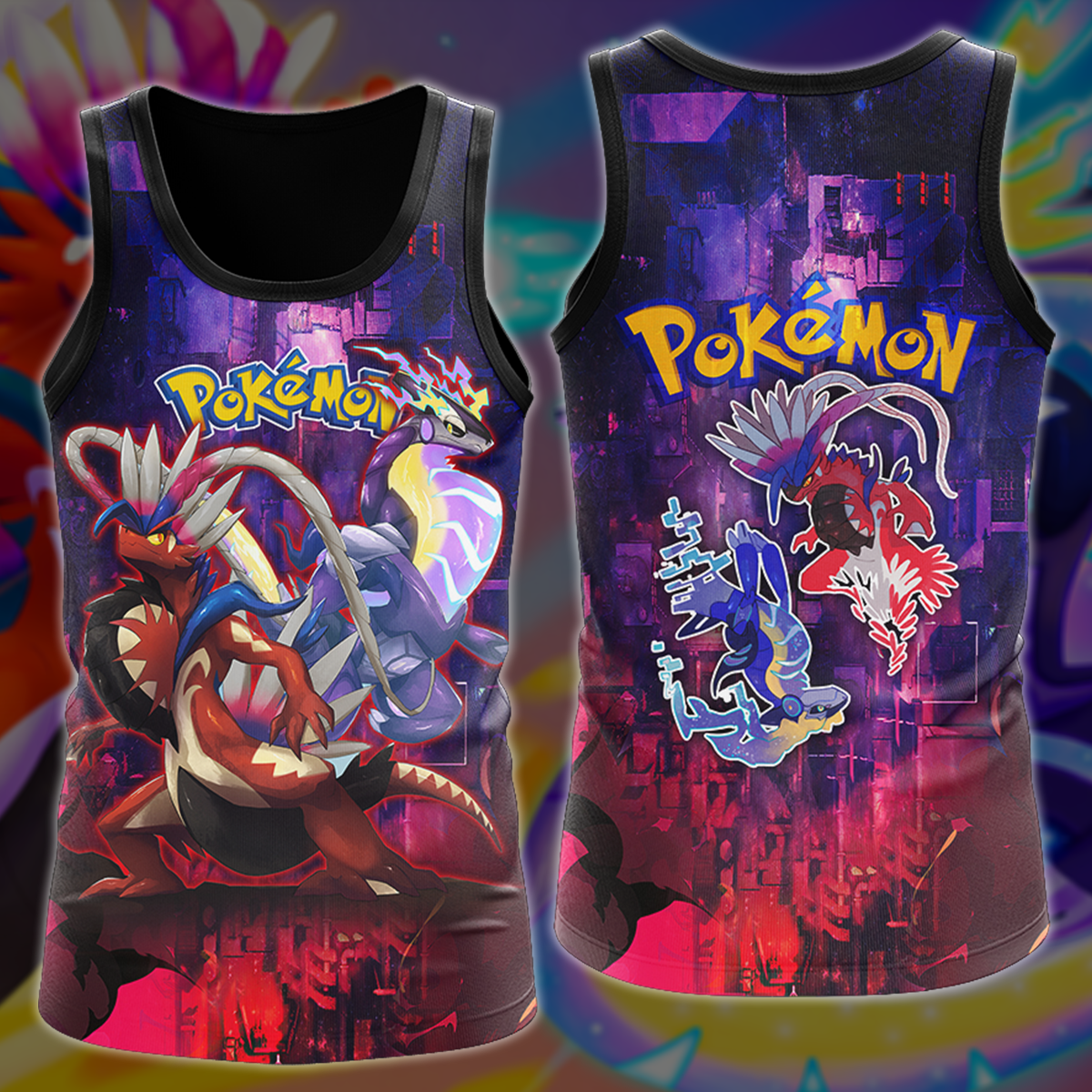 Pokemon Scarlet Violet Video Game 3D All Over Print T-shirt Tank Top Zip Hoodie Pullover Hoodie Hawaiian Shirt Beach Shorts Jogger Tank Top