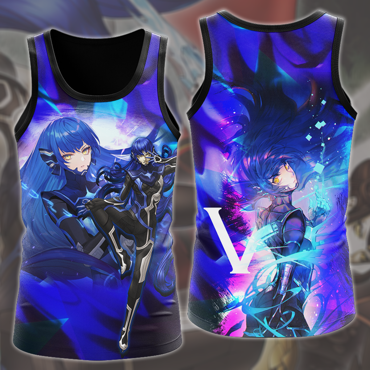 Shin Megami Tensei V Video Game All Over Printed T-shirt Tank Top Zip Hoodie Pullover Hoodie Hawaiian Shirt Beach Shorts Joggers Tank Top