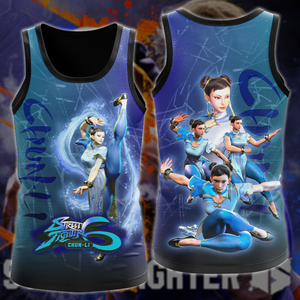 Street Fighter 6 Chun-Li Video Game All-Over T-shirt Hoodie Tank Top Hawaiian Shirt Beach Shorts Joggers Tank Top S 