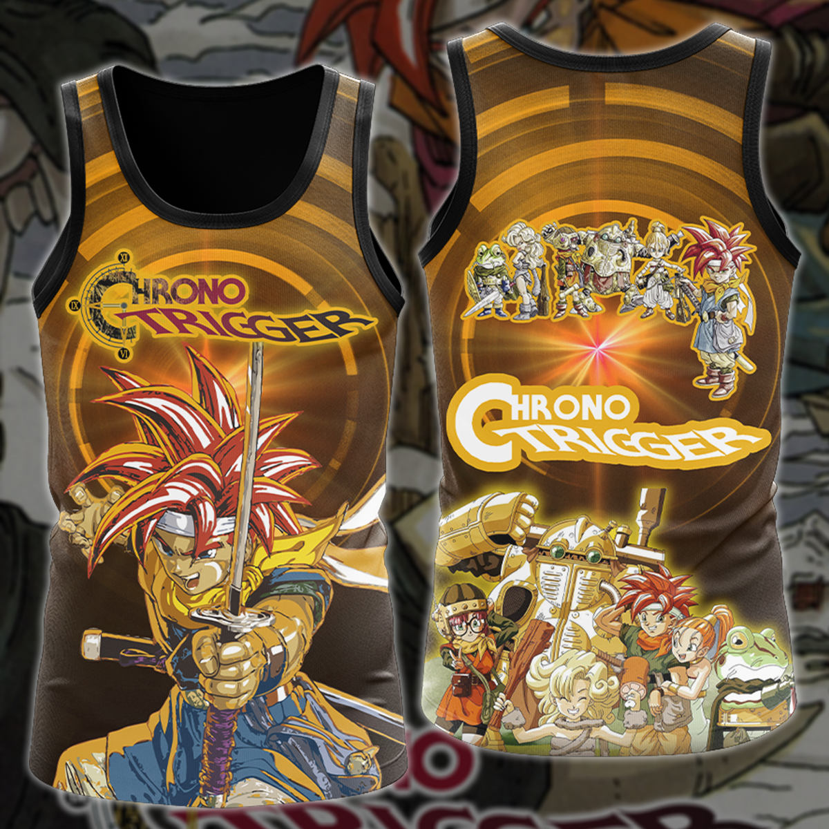 Chrono Trigger Video Game All-Over T-shirt Hoodie Tank Top Hawaiian Shirt Beach Shorts Joggers Tank Top