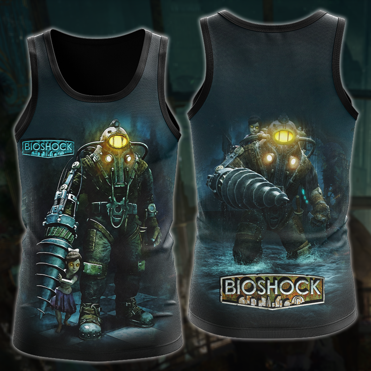 BioShock Video Game All Over Printed T-shirt Tank Top Zip Hoodie Pullover Hoodie Hawaiian Shirt Beach Shorts Joggers Tank Top