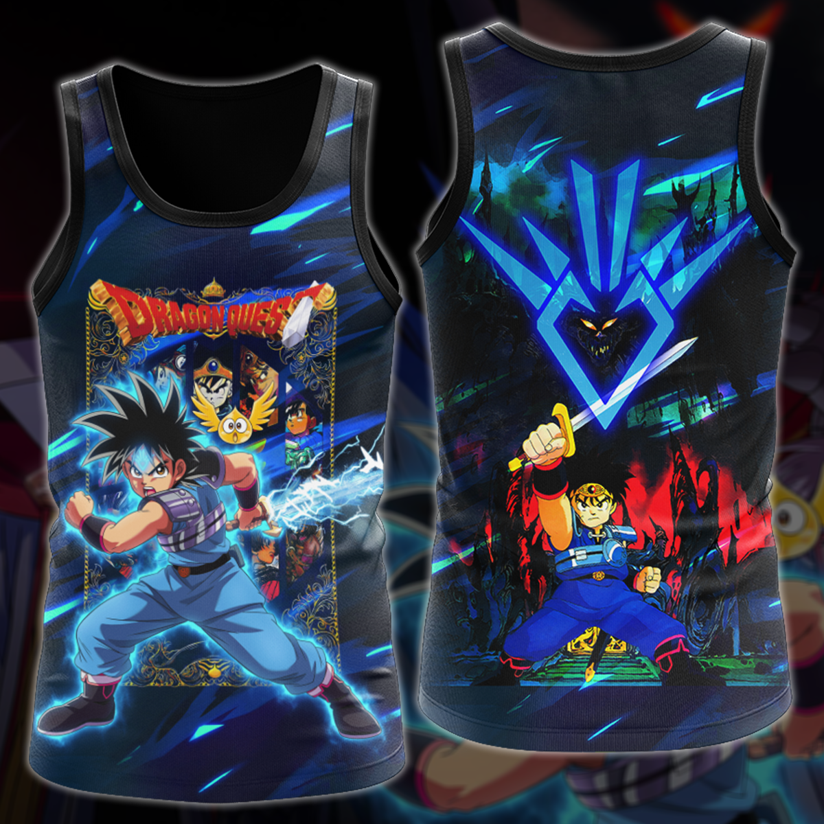 Dragon Quest Video Game 3D All Over Print T-shirt Tank Top Zip Hoodie Pullover Hoodie Hawaiian Shirt Beach Shorts Jogger Tank Top
