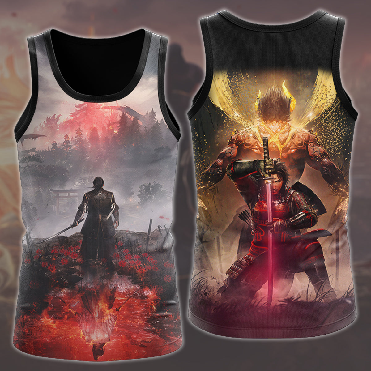 Nioh 3 Video Game All Over Printed T-shirt Tank Top Zip Hoodie Pullover Hoodie Hawaiian Shirt Beach Shorts Joggers