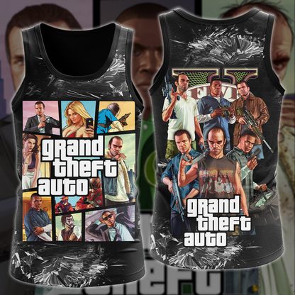 Grand Theft Auto 5 Video Game 3D All Over Printed T-shirt Tank Top Zip Hoodie Pullover Hoodie Hawaiian Shirt Beach Shorts Joggers Tank Top