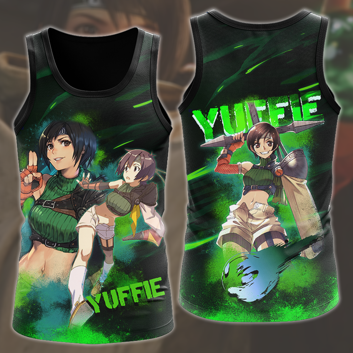 Final Fantasy VII Rebirth Yuffie Kisaragi Video Game All Over Printed T-shirt Tank Top Zip Hoodie Pullover Hoodie Hawaiian Shirt Beach Shorts Joggers Tank Top