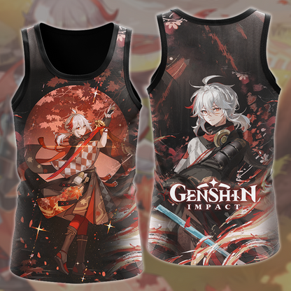 Genshin Impact Kaedehara Kazuha Video Game All Over Printed T-shirt Tank Top Zip Hoodie Pullover Hoodie Hawaiian Shirt Beach Shorts Joggers Tank Top