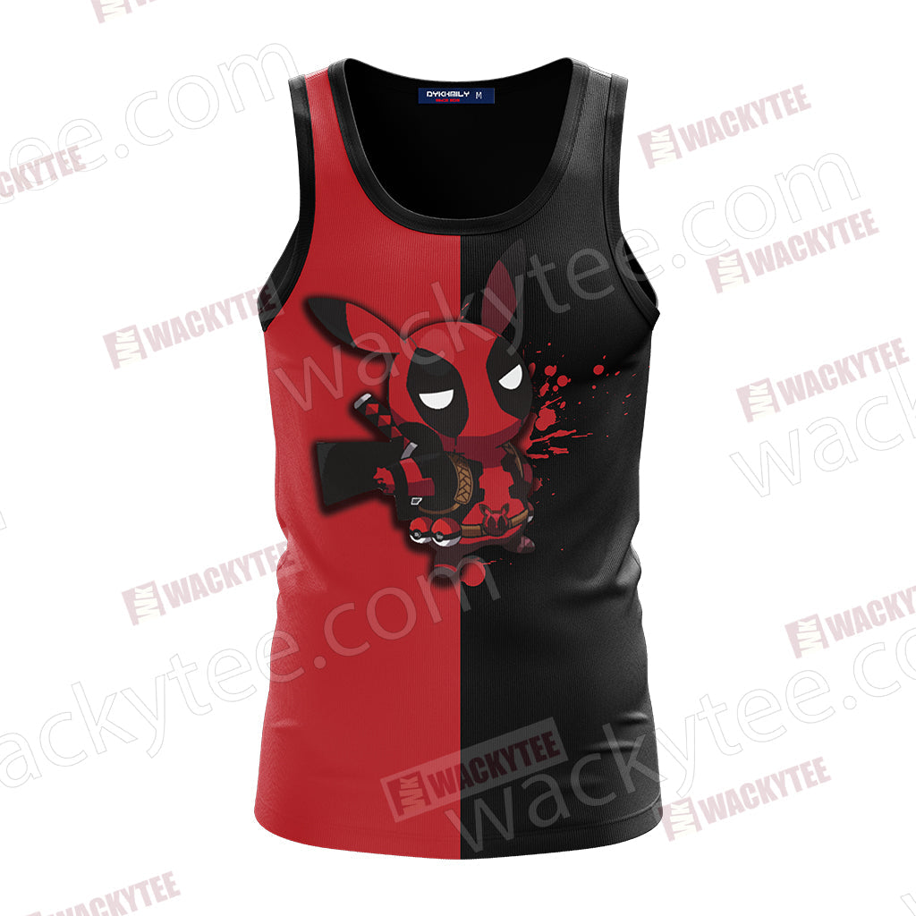 Pikachu And Deadpool Unisex 3D T-shirt